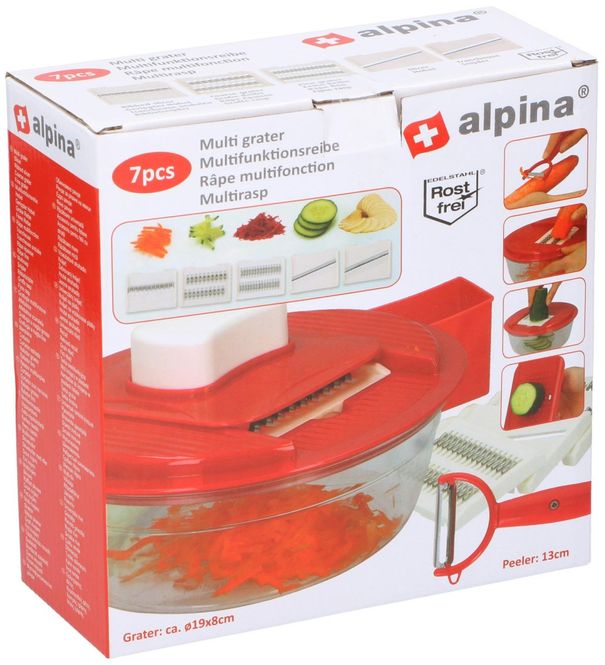 Hovedbilde Alpina multifunksjonsrivjern med beholder og ...